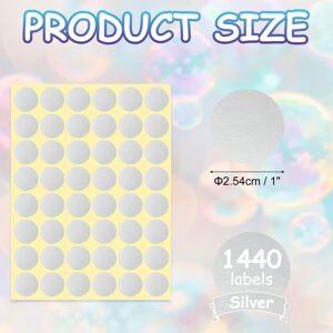 Unique Colored Dot Stickers Labels, Circle Price Stickers Self Adhesive Circle Tags Coding Labels for Office Business Yard Sale Silver Unique Colored Dot Stickers Labels, Circle Price Stickers Self Adhesive Circle Tags Coding Labels for Office Business Yard Sale Silver
