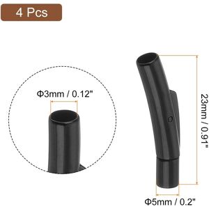Unique Column Clasps, Leather Cord End Clasp Connectors, Clasps Closures Leather Cord Buckle for Jewelry Making DIY Supplies Crafts Black 3mm x 5mm Unique Column Clasps, Leather Cord End Clasp Connectors, Clasps Closures Leather Cord Buckle for Jewelry Making DIY Supplies Crafts Black 3mm x 5mm