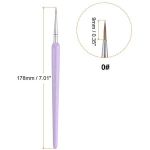 Unique Detail Paint Brushes Nylon Miniature Painting Brush for Acrylic Painting Purple 0# 9mm Unique Detail Paint Brushes Nylon Miniature Painting Brush for Acrylic Painting Purple 0# 9mm
