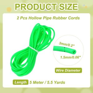 Unique Hollow Pipe Rubber Cords, Hollow Tube Silicone Tubing Spool for DIY Jewelry Making Knitting Beading Craft Light Green Unique Hollow Pipe Rubber Cords, Hollow Tube Silicone Tubing Spool for DIY Jewelry Making Knitting Beading Craft Light Green