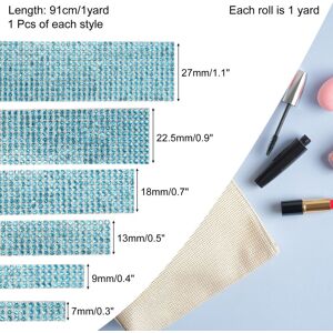 Unique 6 Rolls Self-Adhesive Rhinestone Ribbon for DIY Arts Craft Lake Blue 0.1 In. W X 0.1 In. H X 0.0 In. D Unique 6 Rolls Self-Adhesive Rhinestone Ribbon for DIY Arts Craft Lake Blue 0.1 In. W X 0.1 In. H X 0.0 In. D