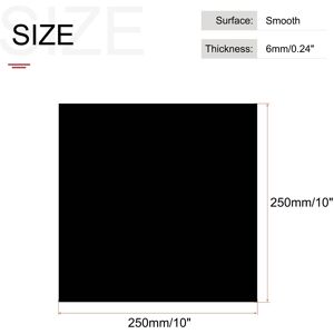 Unique ABS Plastic Sheet for Building Model, DIY Craft, Panel Black 10x10x0.24inch Unique ABS Plastic Sheet for Building Model, DIY Craft, Panel Black 10x10x0.24inch