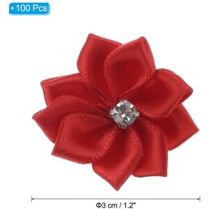 Unique 100Pcs Small Ribbon Flowers Satin Ribbon Flowers Mini Fabric Flower - 3cm Red 3cm Unique 100Pcs Small Ribbon Flowers Satin Ribbon Flowers Mini Fabric Flower - 3cm Red 3cm