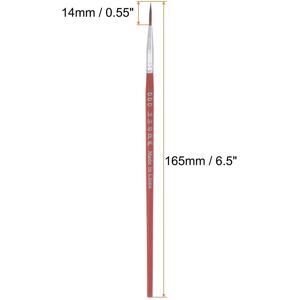 Unique Detail Paint Brushes Nylon Hair Detailing Painting Brush for Watercolor Oil Acrylic Painting Red 000# 14mm Unique Detail Paint Brushes Nylon Hair Detailing Painting Brush for Watercolor Oil Acrylic Painting Red 000# 14mm