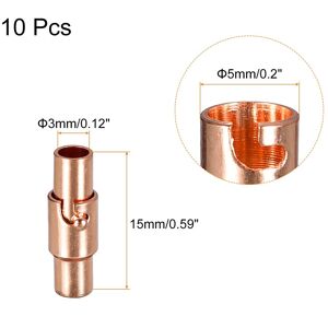 Unique Leather Cord End Clasp, Hole Leather Clasps, Cord End Caps Closures Leather Cord Buckle for Jewelry Making DIY Supplies Crafts Rose Gold 3mm Unique Leather Cord End Clasp, Hole Leather Clasps, Cord End Caps Closures Leather Cord Buckle for Jewelry Making DIY Supplies Crafts Rose Gold 3mm