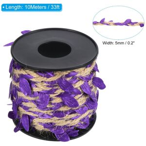 Unique 33ft 5mm Burlap Leaf Ribbon Artificial Vine Natural Jute Rope Twine Purple 33ft Unique 33ft 5mm Burlap Leaf Ribbon Artificial Vine Natural Jute Rope Twine Purple 33ft