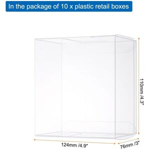 Unique 10 PCS Clear Gift Box, Plastic Packing Box for Candy Cookies 4.3 Unique 10 PCS Clear Gift Box, Plastic Packing Box for Candy Cookies 4.3