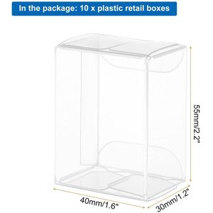Unique 10 PCS Clear Gift Box, Plastic Packing Box for Candy Cookies 1.6 Unique 10 PCS Clear Gift Box, Plastic Packing Box for Candy Cookies 1.6