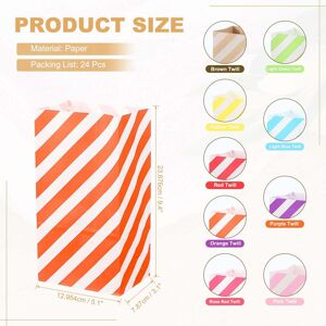 Unique Party Favor Bag, Mini Paper Candy Bags Gift Treat Celebration Halloween Goody Party with Stickers Orange Twill 5.1x3.1x9.4 Inch Unique Party Favor Bag, Mini Paper Candy Bags Gift Treat Celebration Halloween Goody Party with Stickers Orange Twill 5.1x3.1x9.4 Inch