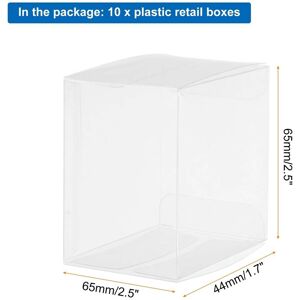 Unique 10 PCS Clear Gift Box, Plastic Packing Box for Candy Cookies 2.8 Unique 10 PCS Clear Gift Box, Plastic Packing Box for Candy Cookies 2.8