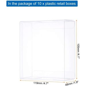Unique 10 PCS Clear Gift Box, Plastic Packing Box for Candy Cookies 4.1 Unique 10 PCS Clear Gift Box, Plastic Packing Box for Candy Cookies 4.1