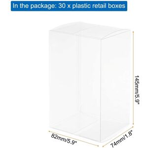 Unique Plastic Retail Boxes Gift Box with Protecting Film for Candy, Cookies, Christmas, Wedding - Clear 3.5 Unique Plastic Retail Boxes Gift Box with Protecting Film for Candy, Cookies, Christmas, Wedding - Clear 3.5