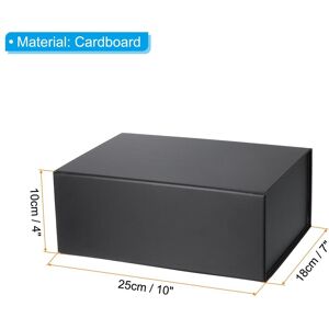 Unique Rectangle Gift Favor Box with Magnetic Closure Lid Black 10x7x4 Inch Unique Rectangle Gift Favor Box with Magnetic Closure Lid Black 10x7x4 Inch