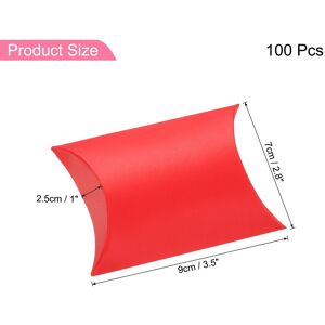 Unique 100Pcs Pillow Boxes 3.5 x 2.8 x 1 Inch Gift Boxes Red 0.01 In. W X 0.01 In. H X 0.01 In. D Unique 100Pcs Pillow Boxes 3.5 x 2.8 x 1 Inch Gift Boxes Red 0.01 In. W X 0.01 In. H X 0.01 In. D