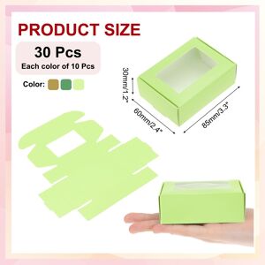 Unique Paper Boxes with Window, Candy Gift Box for Wedding Party Favor Treats - 3.4 Multicolor 3.4 Unique Paper Boxes with Window, Candy Gift Box for Wedding Party Favor Treats - 3.4 Multicolor 3.4
