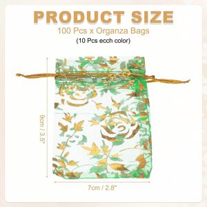 Unique Organza Bags, Mesh Candy Pouch with Drawstring Gold Rose Flower Jewelry Gift Bags for Wedding Christmas Festival Makeup Supply Multicolor Gold 2.8 x 3.5 Inch Unique Organza Bags, Mesh Candy Pouch with Drawstring Gold Rose Flower Jewelry Gift Bags for Wedding Christmas Festival Makeup Supply Multicolor Gold 2.8 x 3.5 Inch