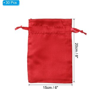 Unique Satin Bags with Drawstring, 30 Pack 6x8 Inch Wedding Favor Bags Red 0.1 In. W X 0.1 In. H X 0.0 In. D Unique Satin Bags with Drawstring, 30 Pack 6x8 Inch Wedding Favor Bags Red 0.1 In. W X 0.1 In. H X 0.0 In. D