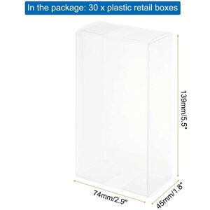 Unique Plastic Retail Boxes Gift Box with Protecting Film for Candy, Cookies, Christmas, Wedding - Clear 2.9 Unique Plastic Retail Boxes Gift Box with Protecting Film for Candy, Cookies, Christmas, Wedding - Clear 2.9