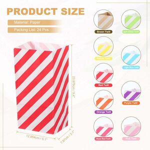 Unique Party Favor Bag, Mini Paper Candy Bags Gift Treat Celebration Halloween Goody Party with Stickers Red Twill 3.5x2.4x7.1 Inch Unique Party Favor Bag, Mini Paper Candy Bags Gift Treat Celebration Halloween Goody Party with Stickers Red Twill 3.5x2.4x7.1 Inch