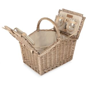 Picnic Time Piccadilly Picnic Basket, (Natural Canvas) Beige 17.0 In. L X 12.8 In. W X 15.8 In. H Picnic Time Piccadilly Picnic Basket, (Natural Canvas) Beige 17.0 In. L X 12.8 In. W X 15.8 In. H