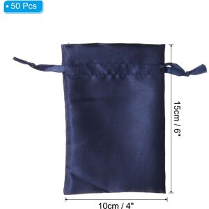 Unique Satin Bags with Drawstring, 50 Pack 4x6 Inch Wedding Drawstring Bags Dark Blue 0.1 In. W X 0.1 In. H X 0.0 In. D Unique Satin Bags with Drawstring, 50 Pack 4x6 Inch Wedding Drawstring Bags Dark Blue 0.1 In. W X 0.1 In. H X 0.0 In. D