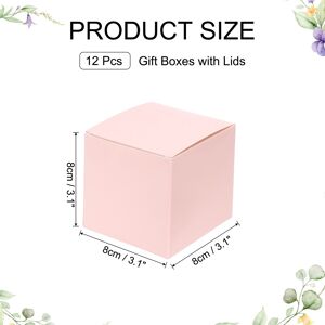 Unique Gift Boxes, Square Cardboard Craft Box with Lids, Favor Treat Candy Container for Gift Wrapping, Birthday, Party Supplies - 3.1 Pink 3.1 Unique Gift Boxes, Square Cardboard Craft Box with Lids, Favor Treat Candy Container for Gift Wrapping, Birthday, Party Supplies - 3.1 Pink 3.1