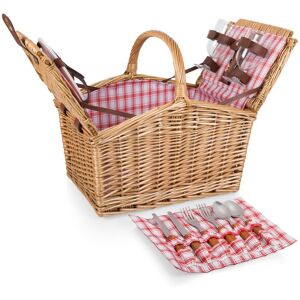 Picnic Time Piccadilly Picnic Basket, (Red & White Plaid Pattern) Red and White Plaid 16.0 In. L X 9.5 In. W X 14.5 In. H Picnic Time Piccadilly Picnic Basket, (Red & White Plaid Pattern) Red and White Plaid 16.0 In. L X 9.5 In. W X 14.5 In. H