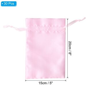 Unique Satin Bags with Drawstring, 30 Pack 6x8 Inch Wedding Favor Bags Pink 0.1 In. W X 0.1 In. H X 0.0 In. D Unique Satin Bags with Drawstring, 30 Pack 6x8 Inch Wedding Favor Bags Pink 0.1 In. W X 0.1 In. H X 0.0 In. D