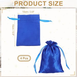 Unique Satin Bags with Drawstring, Wedding Favor Bag Mini Gift Packaging Bag for Birthday Christmas Dark Blue 4x6 Inch Unique Satin Bags with Drawstring, Wedding Favor Bag Mini Gift Packaging Bag for Birthday Christmas Dark Blue 4x6 Inch