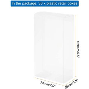 Unique Plastic Retail Boxes Gift Box with Protecting Film for Candy, Cookies, Christmas, Wedding - Clear 2.9 Unique Plastic Retail Boxes Gift Box with Protecting Film for Candy, Cookies, Christmas, Wedding - Clear 2.9