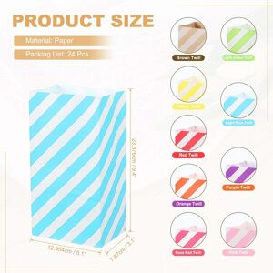 Unique Party Favor Bag, Mini Paper Candy Bags Gift Treat Celebration Halloween Goody Party with Stickers Light Blue Twill 5.1x3.1x9.4 Inch Unique Party Favor Bag, Mini Paper Candy Bags Gift Treat Celebration Halloween Goody Party with Stickers Light Blue Twill 5.1x3.1x9.4 Inch