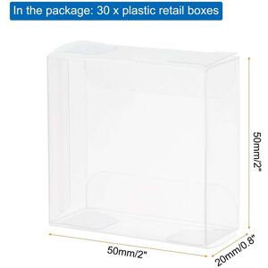 Unique Plastic Retail Boxes Gift Box with Protecting Film for Candy, Cookies, Christmas, Wedding - Clear 2 Unique Plastic Retail Boxes Gift Box with Protecting Film for Candy, Cookies, Christmas, Wedding - Clear 2