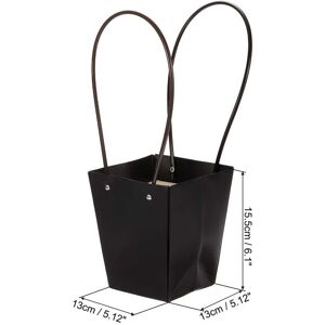 Unique 13x13cm Paper Gift Bag with Handle, 10 Pack Trapezoid Bouquet Wrap, Black Black 5x5x6 inch Unique 13x13cm Paper Gift Bag with Handle, 10 Pack Trapezoid Bouquet Wrap, Black Black 5x5x6 inch