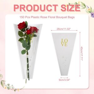 Unique Rose Floral Bouquet Bags Single Flower Sleeves Wrapping Bag for Wedding, Birthday, Retail Packaging - 17.7 White 17.7 Unique Rose Floral Bouquet Bags Single Flower Sleeves Wrapping Bag for Wedding, Birthday, Retail Packaging - 17.7 White 17.7