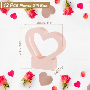 Unique Heart Shaped Flowers Boxes, Bouquet Gift Bags with Handle for Wedding Arrangement Graduation - Pink - 29.5cmx7.5cmx30cm Pink 29.5cmx7.5cmx30cm Unique Heart Shaped Flowers Boxes, Bouquet Gift Bags with Handle for Wedding Arrangement Graduation - Pink - 29.5cmx7.5cmx30cm Pink 29.5cmx7.5cmx30cm