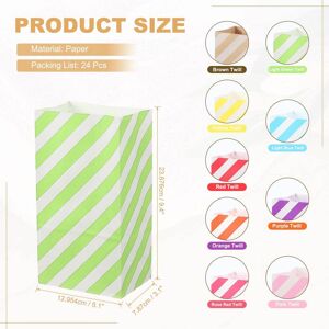Unique Party Favor Bag, Mini Paper Candy Bags Gift Treat Celebration Halloween Goody Party with Stickers Light Green Twill 5.1x3.1x9.4 Inch Unique Party Favor Bag, Mini Paper Candy Bags Gift Treat Celebration Halloween Goody Party with Stickers Light Green Twill 5.1x3.1x9.4 Inch