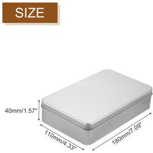 Unique Metal Tin Box Containers, Mini Portable Metal Rectangular Hinged Tins Box with Lid for Candy Tin Gift Card Silver 7.1x4.3x1.6 Inch Unique Metal Tin Box Containers, Mini Portable Metal Rectangular Hinged Tins Box with Lid for Candy Tin Gift Card Silver 7.1x4.3x1.6 Inch