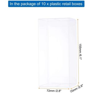 Unique 10 PCS Clear Gift Box, Plastic Packing Box for Candy Cookies 2.8 Unique 10 PCS Clear Gift Box, Plastic Packing Box for Candy Cookies 2.8