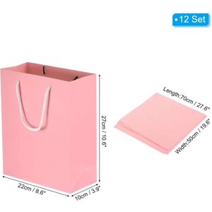 Unique 12 Set Favor Gift Bags Goodie Tote with Pink Tissue Paper Pink 8.6 Unique 12 Set Favor Gift Bags Goodie Tote with Pink Tissue Paper Pink 8.6