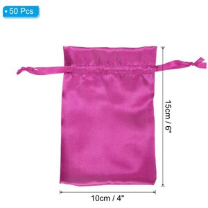Unique Satin Bags with Drawstring, 50 Pack 4x6 Inch Wedding Drawstring Bags Rose Red 0.1 In. W X 0.1 In. H X 0.0 In. D Unique Satin Bags with Drawstring, 50 Pack 4x6 Inch Wedding Drawstring Bags Rose Red 0.1 In. W X 0.1 In. H X 0.0 In. D