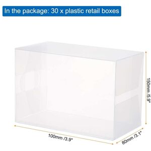 Unique Plastic Retail Boxes Gift Box with Protecting Film for Candy, Cookies, Christmas, Wedding - Clear 3.9 Unique Plastic Retail Boxes Gift Box with Protecting Film for Candy, Cookies, Christmas, Wedding - Clear 3.9