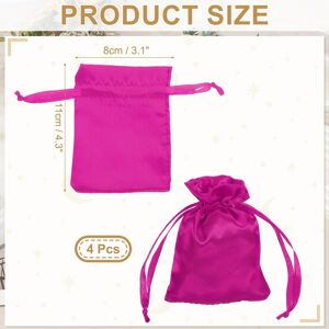 Unique Satin Bags with Drawstring, Wedding Favor Bag Mini Gift Packaging Bag for Birthday Christmas Rose Red 3x4 Inch Unique Satin Bags with Drawstring, Wedding Favor Bag Mini Gift Packaging Bag for Birthday Christmas Rose Red 3x4 Inch