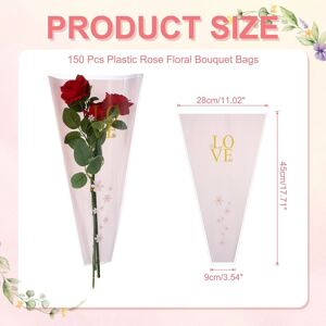 Unique Rose Floral Bouquet Bags Single Flower Sleeves Wrapping Bag for Wedding, Birthday, Retail Packaging - 17.7 Pink 17.7 Unique Rose Floral Bouquet Bags Single Flower Sleeves Wrapping Bag for Wedding, Birthday, Retail Packaging - 17.7 Pink 17.7