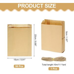Unique Kraft Paper Treat Bags, Greaseproof Kraft Candy Bags Favor Gift Bags with Jute Rope Soap Wrappers for Homemade Soap Gift Crafts Brown 8.7 Unique Kraft Paper Treat Bags, Greaseproof Kraft Candy Bags Favor Gift Bags with Jute Rope Soap Wrappers for Homemade Soap Gift Crafts Brown 8.7