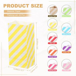 Unique Party Favor Bag, Mini Paper Candy Bags Gift Treat Celebration Halloween Goody Party with Stickers Yellow Twill 3.5x2.4x7.1 Inch Unique Party Favor Bag, Mini Paper Candy Bags Gift Treat Celebration Halloween Goody Party with Stickers Yellow Twill 3.5x2.4x7.1 Inch