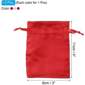 Unique Satin Bags with Drawstring, 3Pack 3x4 Inch Wedding Favor Bags, 3 Color - 3x4 Inch Red, Burgundy, Pink 3x4 Inch Unique Satin Bags with Drawstring, 3Pack 3x4 Inch Wedding Favor Bags, 3 Color - 3x4 Inch Red, Burgundy, Pink 3x4 Inch