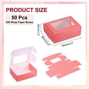 Unique Paper Gift Boxs with Window, Homemade Soap Candy Favor Treat Packaging Boxes for DIY Craft - 3.3 x 2.4 x 1.2 Pink 3.3 x 2.4 x 1.2 Unique Paper Gift Boxs with Window, Homemade Soap Candy Favor Treat Packaging Boxes for DIY Craft - 3.3 x 2.4 x 1.2 Pink 3.3 x 2.4 x 1.2