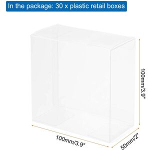Unique Plastic Retail Boxes Gift Box with Protecting Film for Candy, Cookies, Christmas, Wedding - Clear 3.9 Unique Plastic Retail Boxes Gift Box with Protecting Film for Candy, Cookies, Christmas, Wedding - Clear 3.9