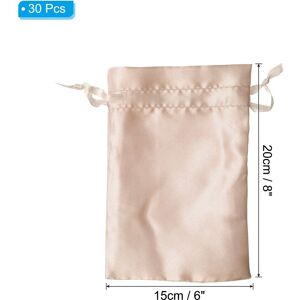 Unique Satin Bags with Drawstring, 30 Pack 6x8 Inch Wedding Favor Bags Champagne 0.1 In. W X 0.1 In. H X 0.0 In. D Unique Satin Bags with Drawstring, 30 Pack 6x8 Inch Wedding Favor Bags Champagne 0.1 In. W X 0.1 In. H X 0.0 In. D