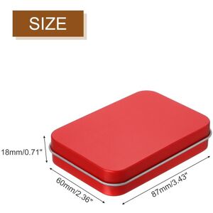 Unique Metal Tin Box Containers, Mini Portable Metal Rectangular Hinged Tins Box with Lid for Candy Tin Gift Card Red 3.4x2.4x0.7 Inch Unique Metal Tin Box Containers, Mini Portable Metal Rectangular Hinged Tins Box with Lid for Candy Tin Gift Card Red 3.4x2.4x0.7 Inch